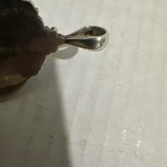 Vintage Signed Sajen Large Silver Pendant - Picture 5 of 5